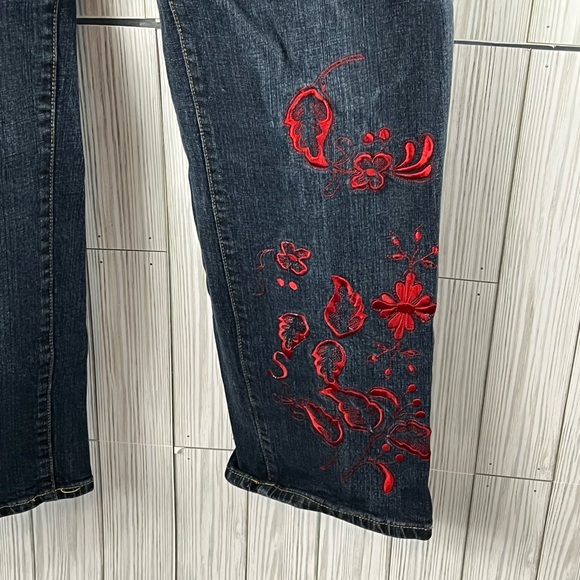 Body Phat Dark Denim Embroidered Jeans - Picture 5 of 8
